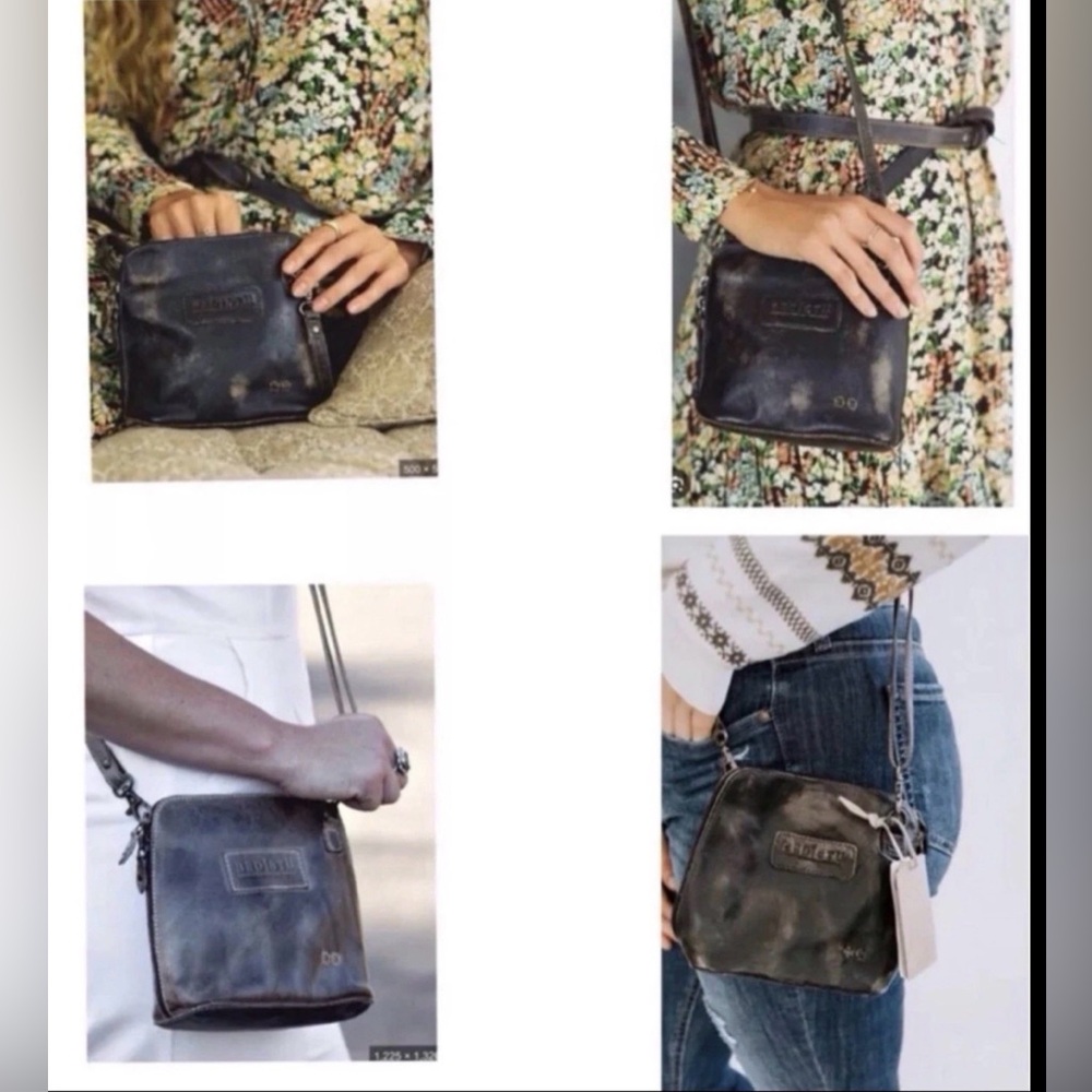 NWT Bed Stu Leather Ventura Crossbody Clutch Bag Black Hand Wash Retail $155 - Picture 13 of 13